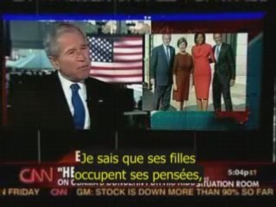 VOSTF - Première interview de Bush après l'élection d'Obama