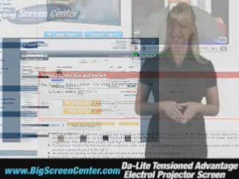 Da-Lite Tensioned Advantage Electrol Projector Screen