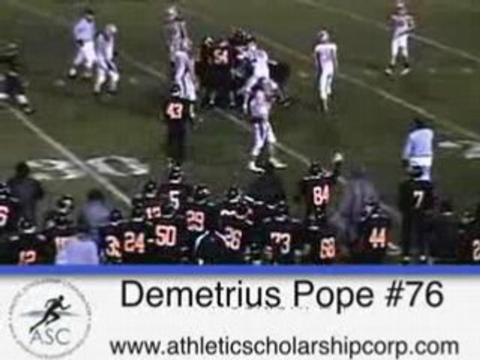 Demetrius Pope #76 OL/DL Cleveland Heights High School