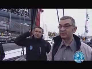 Marc Thiercelin au départ du Vendée Globe (images L.Célarié)