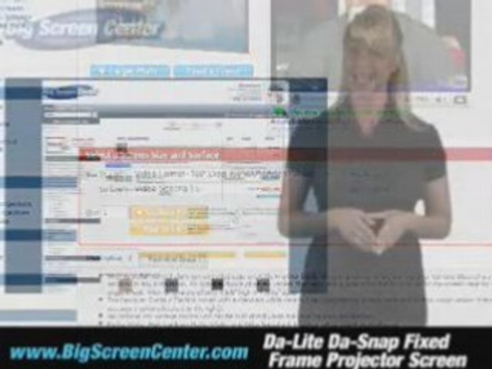 Da-Lite Da-Snap Fixed Frame Projector Screen