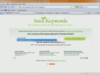 Keyword Research using SeedKeywords.com