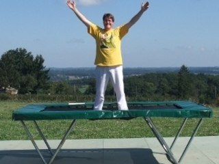 Grand trampoline rectangulaire