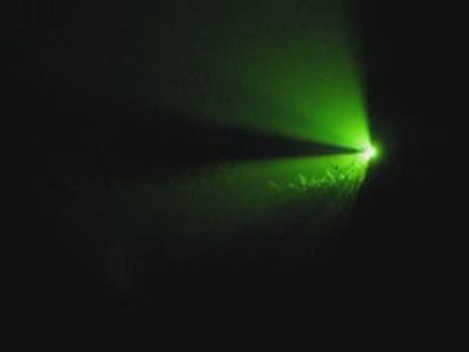 Beamer show with naturaly fog