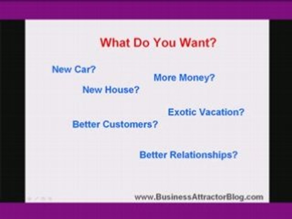Law of Attraction - Using The Secret To Attract More Busines
