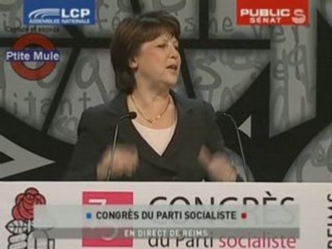 Martine Aubry au congrès de Reims (1/3)