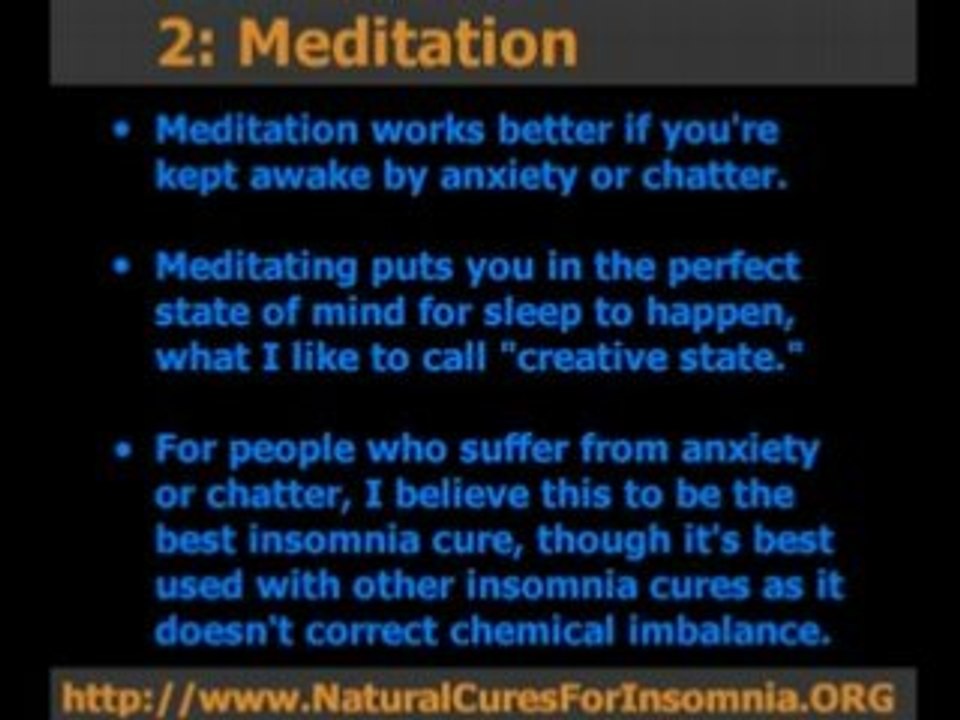 The Best Insomnia Cure