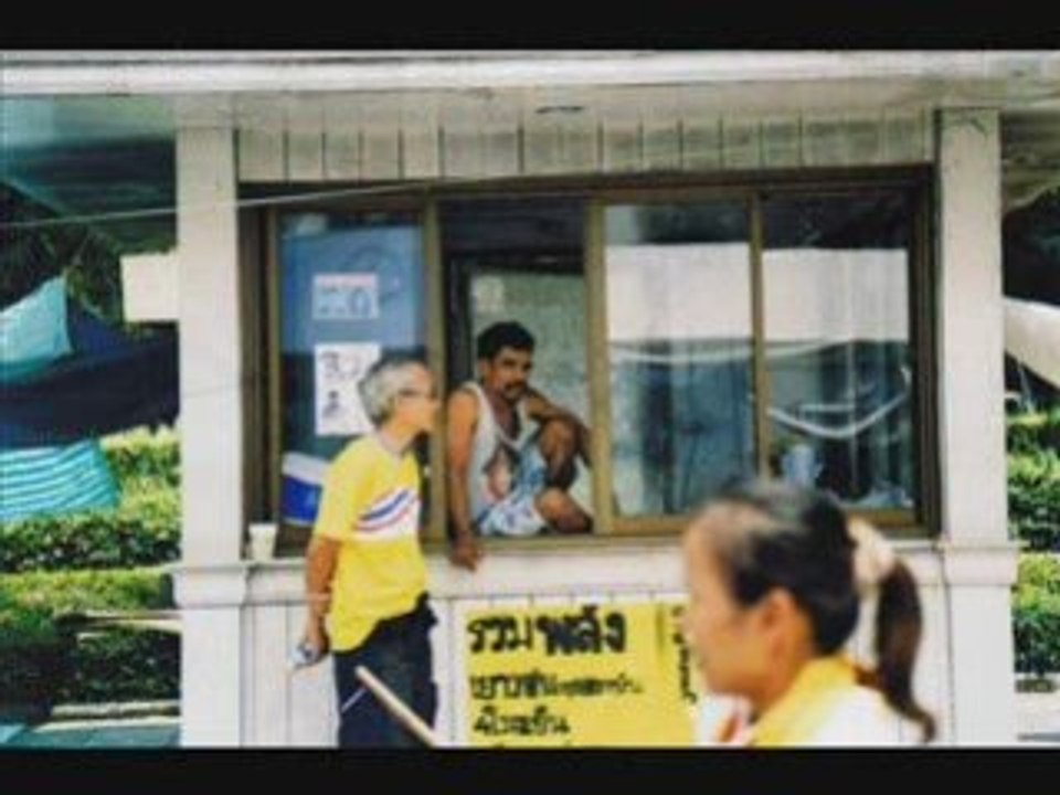 Avec les manifestants de Bangkok