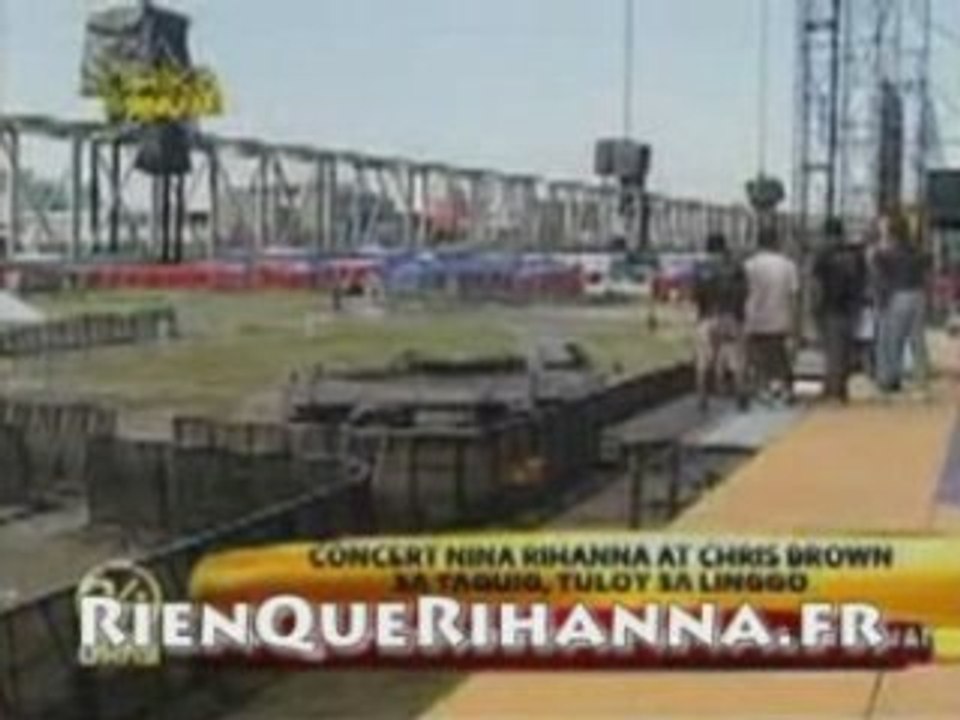 Préparatif pour le concert de Rihanna à Manille