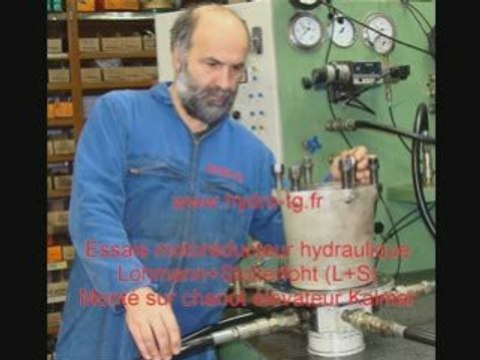 Essais moto-reducteur hydraulique kalmar