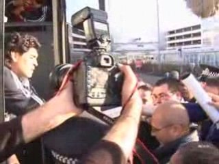 Maradona mobbed in Glasgow
