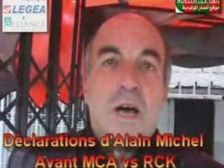 Déclarations d'Alain Michel avant le match contre le RCKouba
