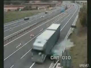 Huge Truck Runs Car Off the Road