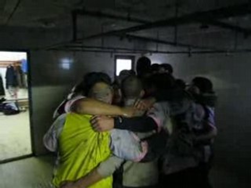 Dans le vestiaire avant le match contre Creil/Chantilly