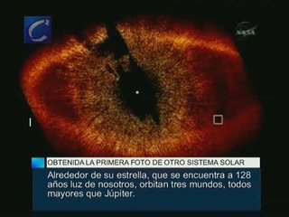 Obtenida la primera foto de otro sistema solar (Ampliación)
