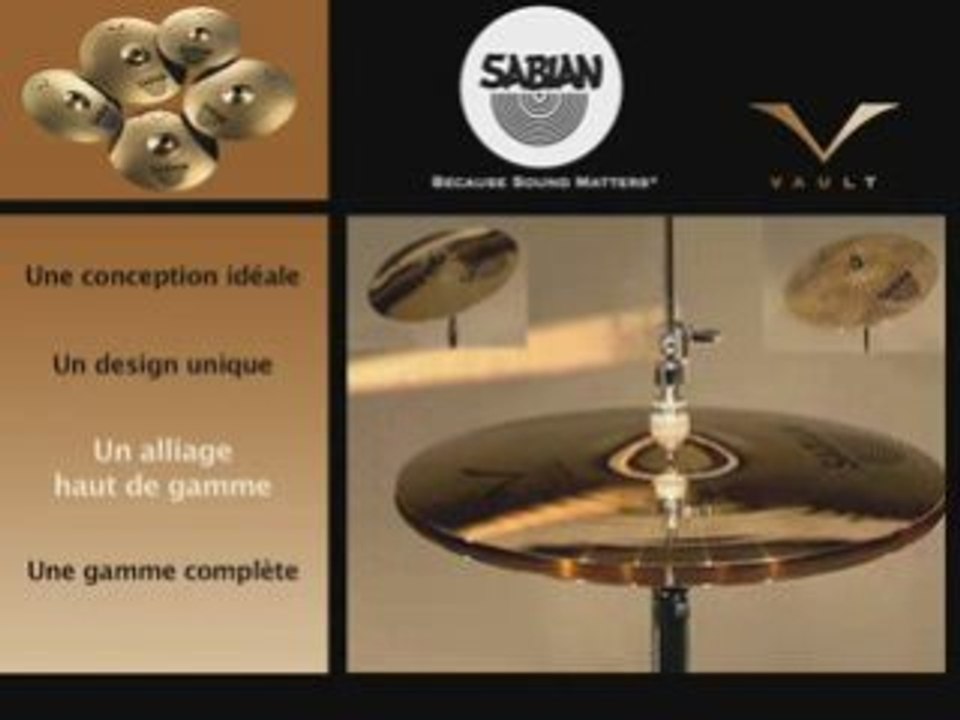Cymbales Sabian Vault (La Boite Noire)