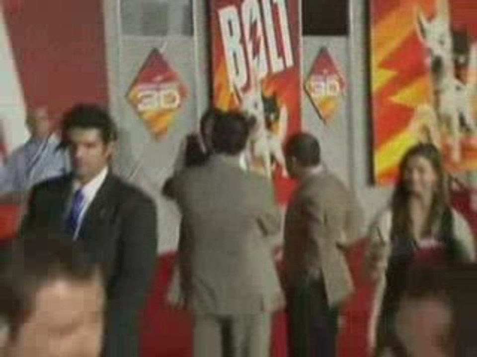 Miley Cyrus and John Travolta premiere Bolt