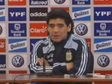 Argentina coach Diego Maradona faces media in Scotland