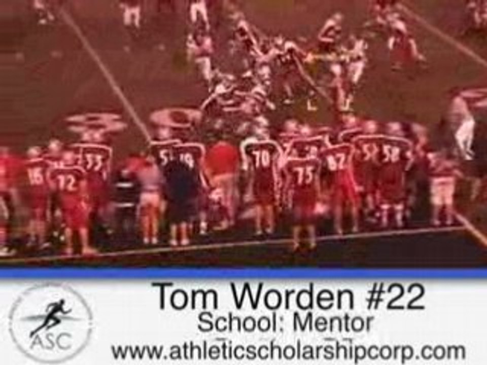 Tom Worden #22 RB/S Mentor High School Football Highlights