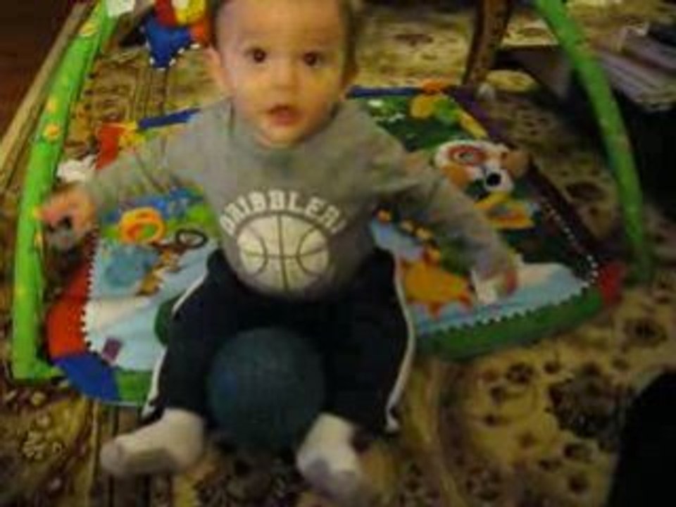 Ben sitting up playing