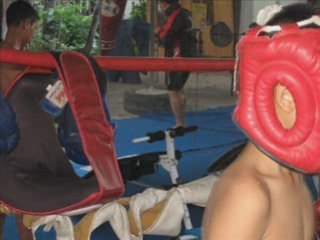 Training at Nan Muay Thai school -