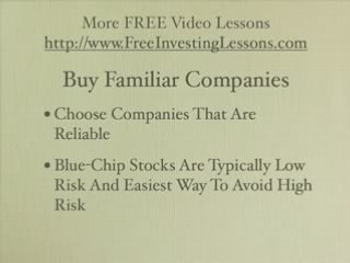 How to make money in the stock market.