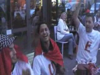 l'ambiance avant le match france/ tunisie