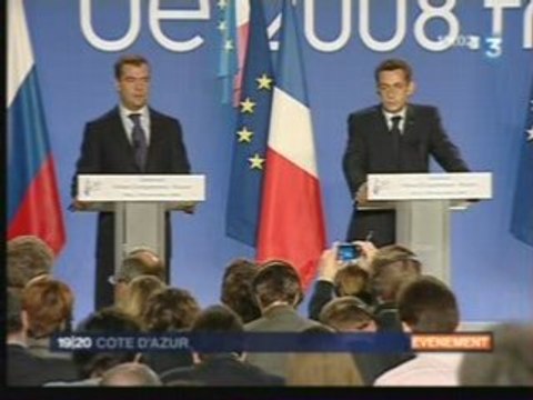 Nicolas Sarkozy et Dimitri Medvedev a NICE