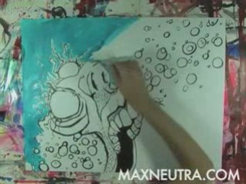 Live Painting Ink Artist | Gonzo Style Paintings Max Neutra