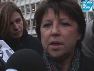 PS - Interview de Martine Aubry à la manifestation des profs