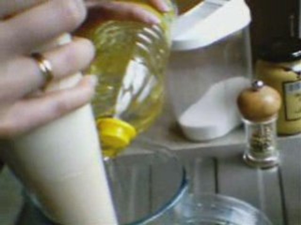 La recette de la mayonnaise The recipe of the mayonnaise