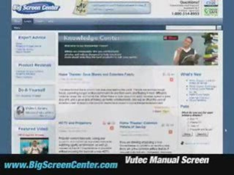 Vutec Manual Projector Screen