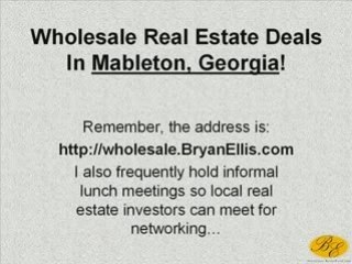 Mableton Wholesale Real Estate Deals by Bryan Ellis
