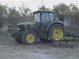 okatan ciftligi - John Deere 6420' de Kültüvatör takılı