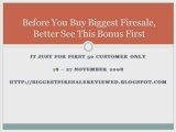 Biggest firesale Special bonus