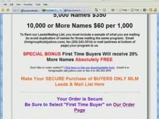 Direct Mailing Lists - No Freebie Seekers Here