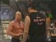Kurt Angle puts the ankle lock on The Undertaker
