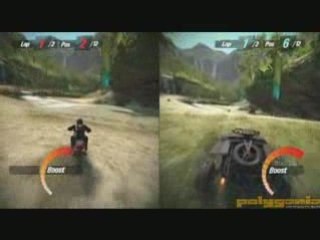 Split Screen in Motorstorm: Pacific Rift