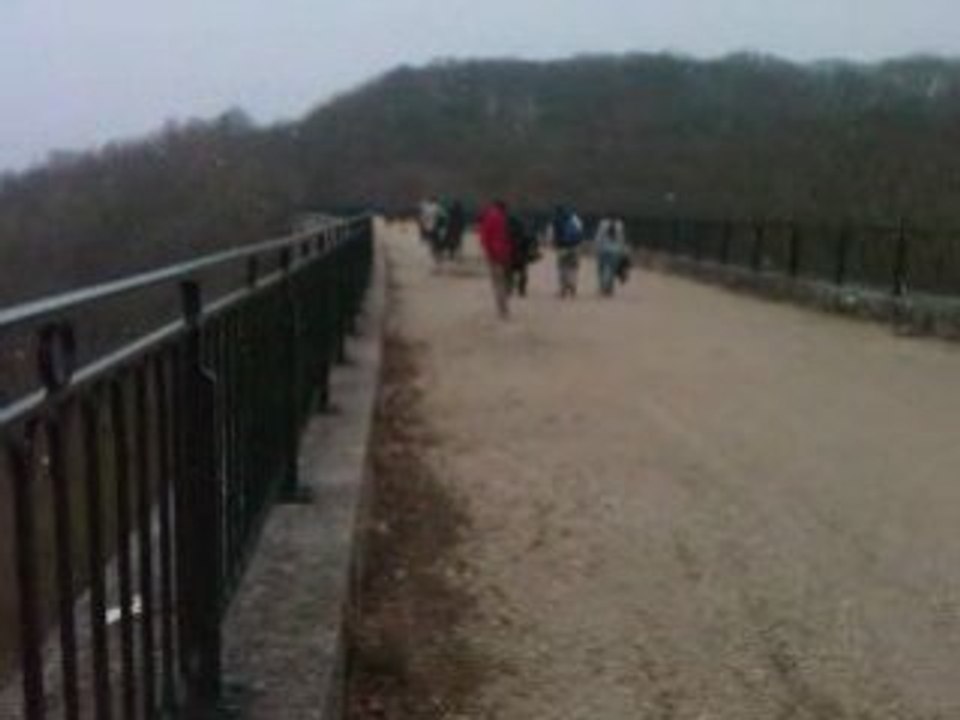 Descente en rappel Viaduc des Fauvettes - Ambiance neige