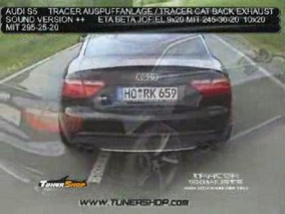 AUDI S5 mit Tracer Auspuff und 20 zoll Felgen