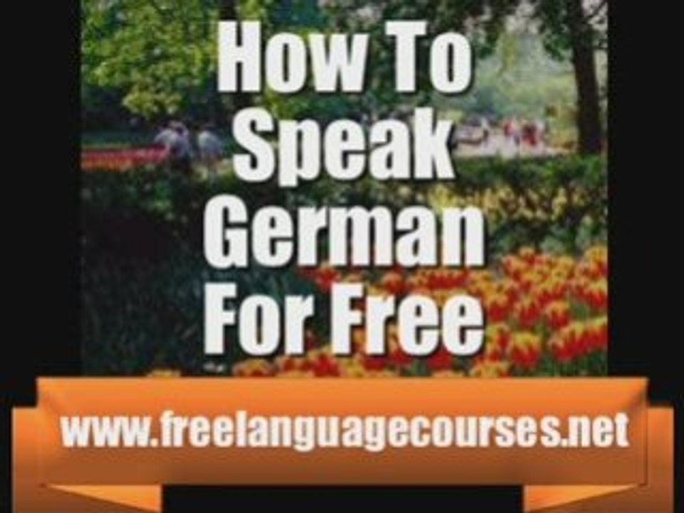How To Speak German For Free