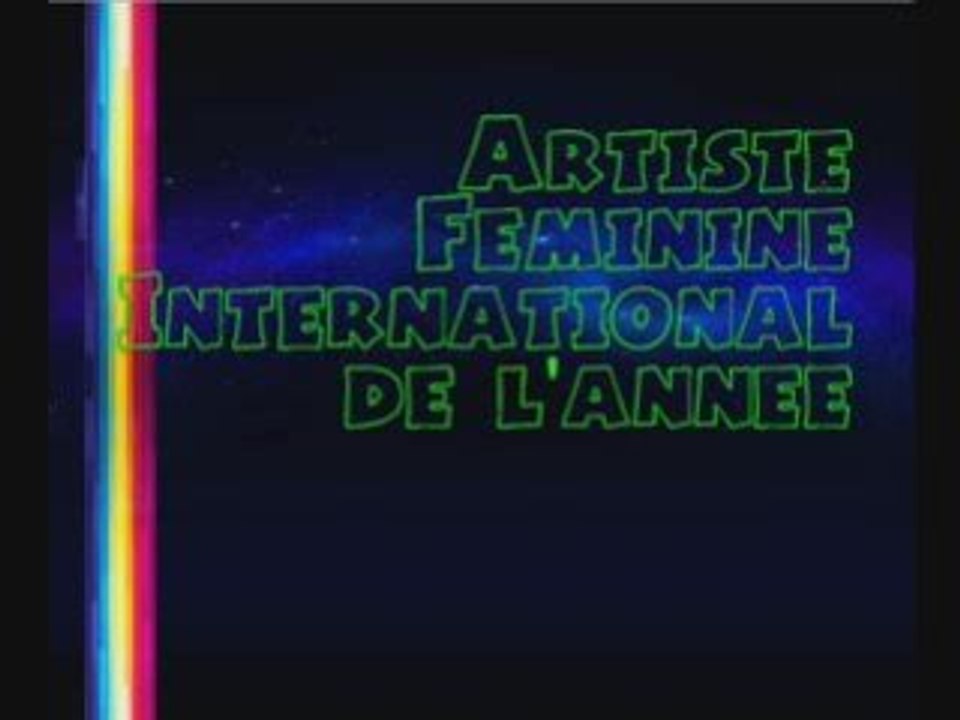 Artiste Feminine Internationale de l'année