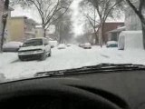 Première tempête de neige de l'hiver