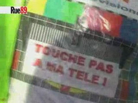 Manifestation des salariés de l'audiovisuel public à Paris