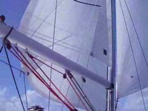 Le Voilier sous genaker et génois en ciseau