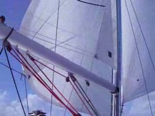 Le Voilier sous genaker et génois en ciseau