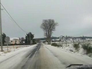 Voici l'état de la route D500 le 26/11/2008