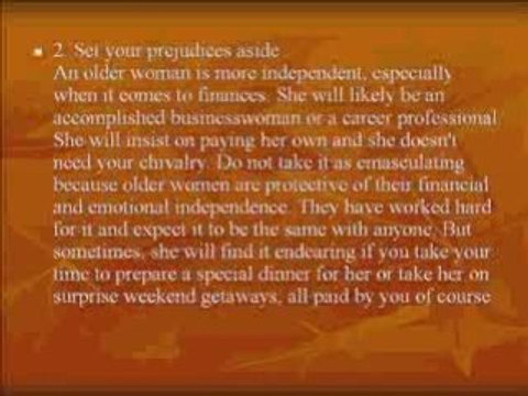 The Joys of Dating Older Women - 5 Amazing Tips on How to