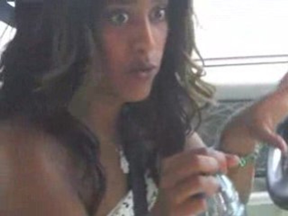 Amel dans sa voiture 14 Juillet 2008