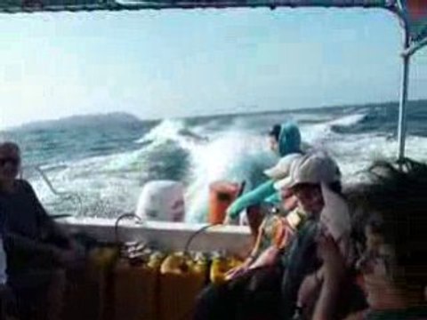 Sur le bateau vague mal de mer